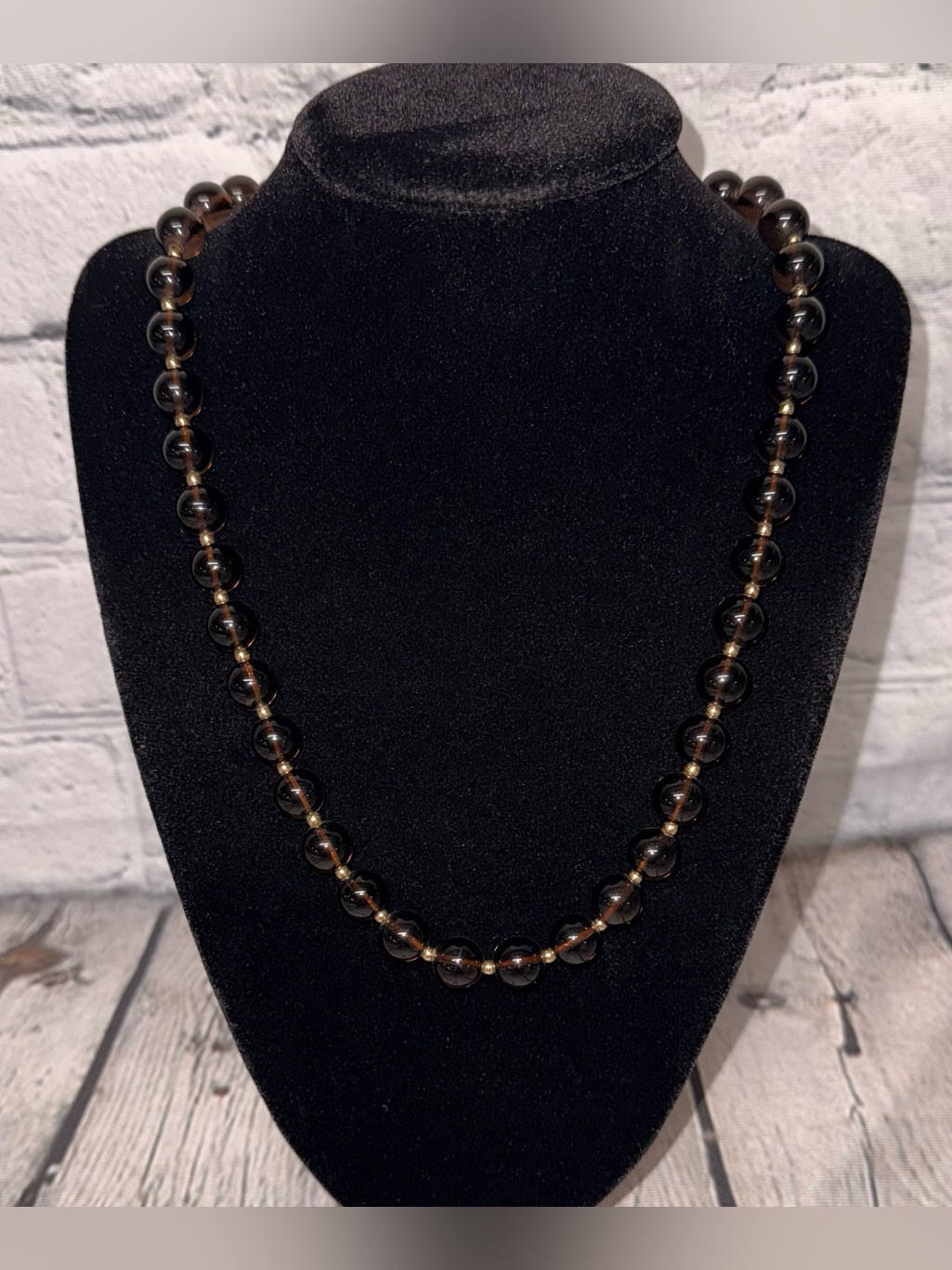 Gsj 14k Smokey Topaz Necklace